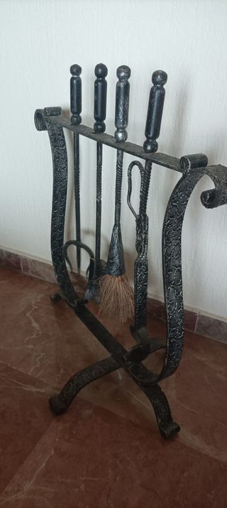 HERRAMIENTAS CHIMENEA FORJA BUENA CALIDAD