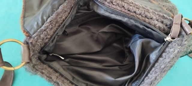 Borsa donna in lana decorata