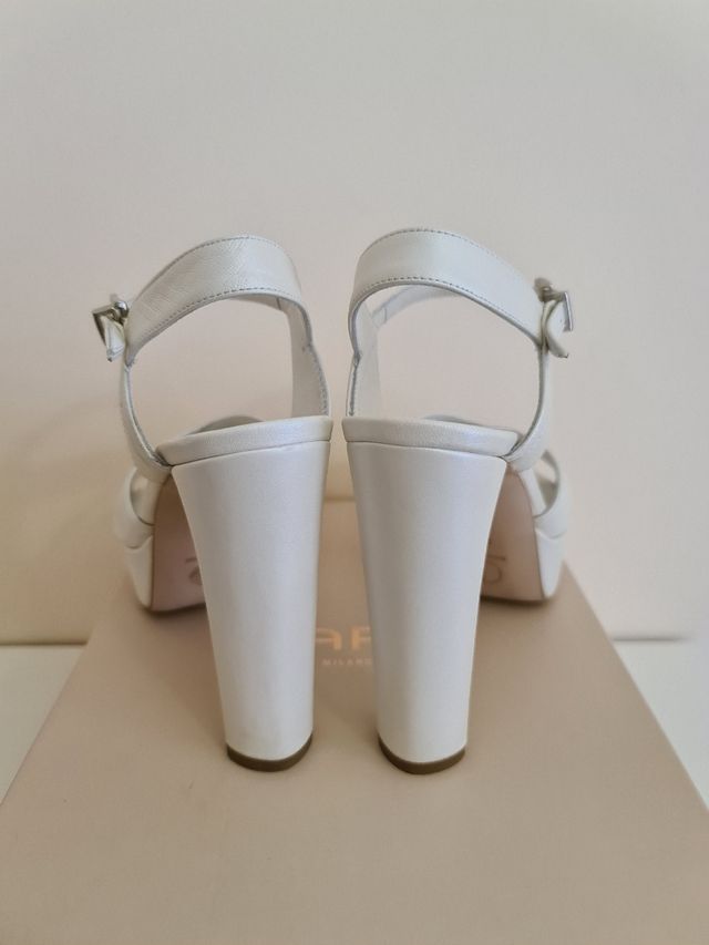 Scarpe sposa con plateau avorio nr.37