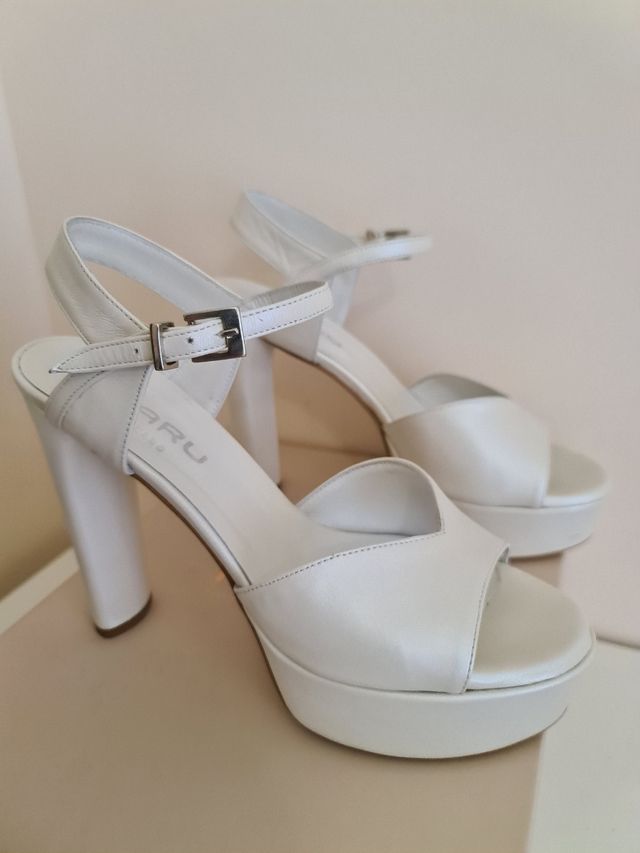 Scarpe sposa con plateau avorio nr.37