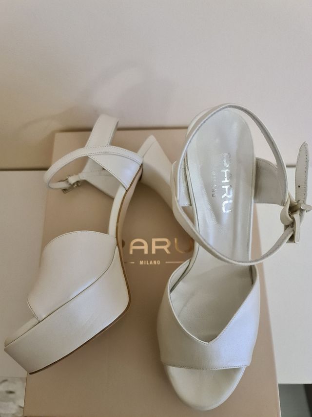 Scarpe sposa con plateau avorio nr.37
