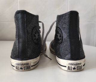 Converse lana cuadros efecto desgastado.