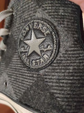 Converse lana cuadros efecto desgastado.