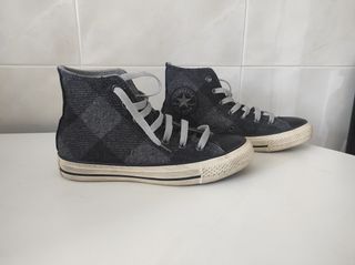 Converse lana cuadros efecto desgastado.
