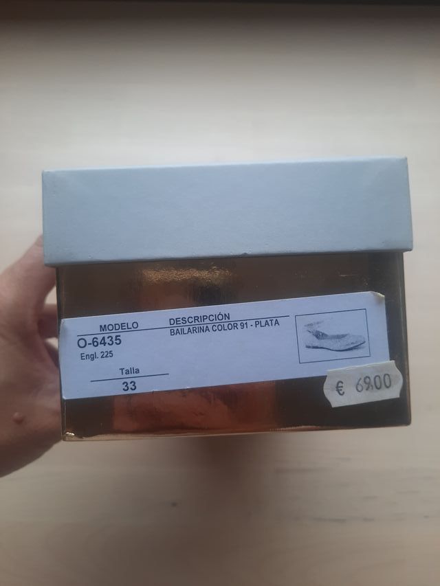 Bailarinas con pulsera T33 plateadas piel