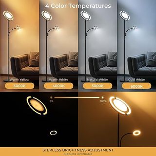 FIMEI Lámpara de Pie, 3 Luces indepientes