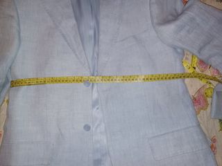 Chaqueta vintage de Lino azul claro