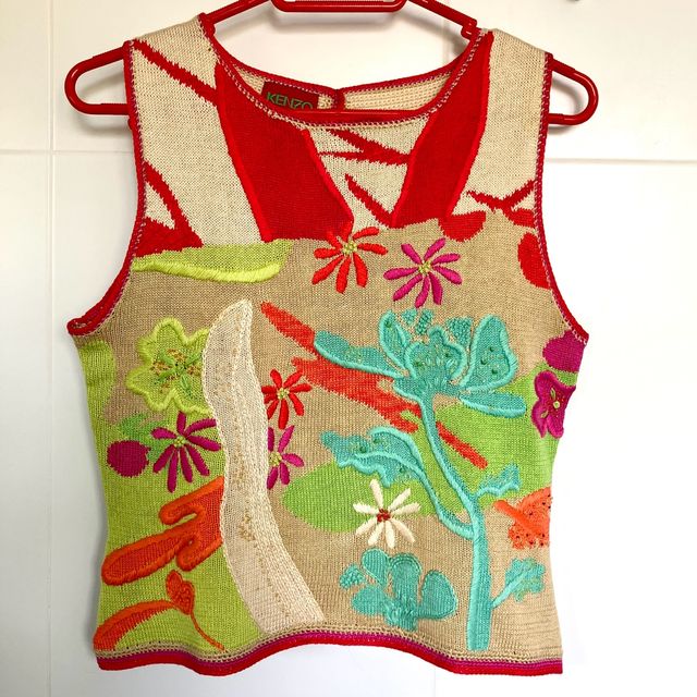 Chaleco bordado Kenzo Vintage