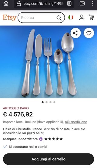 Christofle Oasis 75 pz  MAI UTILIZZATO