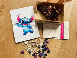 Puzzle A3 madera de Stitch y Angel de Disney
