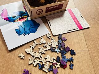 Puzzle A3 madera de Stitch y Angel de Disney
