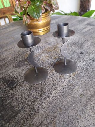 Candelabros candeleros portavelas de metal