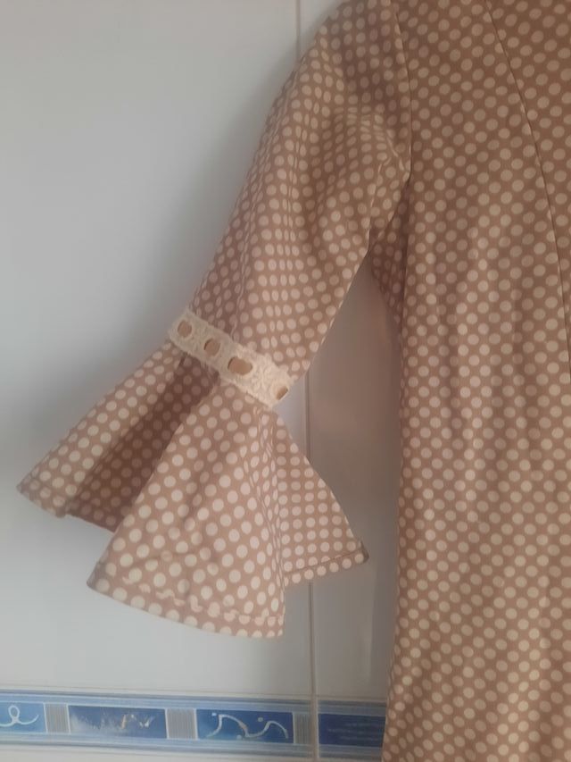 Vestido sevillana marrón y blanco t.6-8