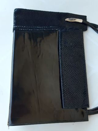 Borsa vintage con inserto in acciaio