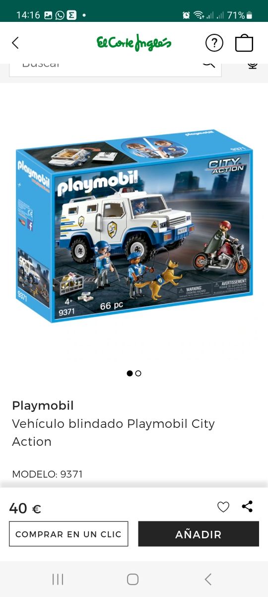 playmobil 9371 furgon blindado