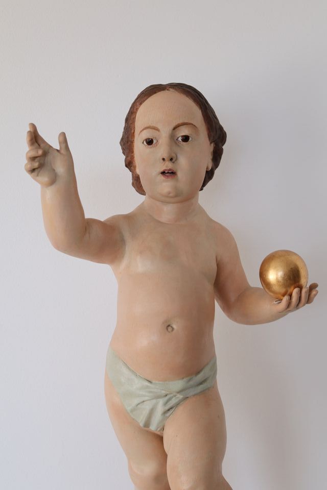 Escultura talla de madera del Niño Jesús S. XVIII