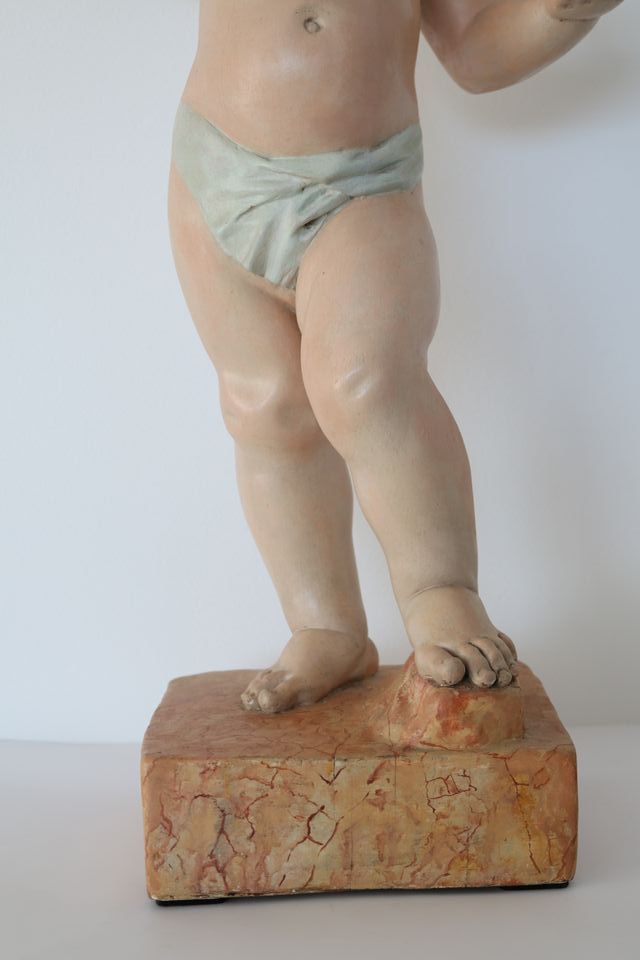 Escultura talla de madera del Niño Jesús S. XVIII