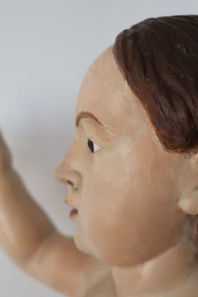 Escultura talla de madera del Niño Jesús S. XVIII