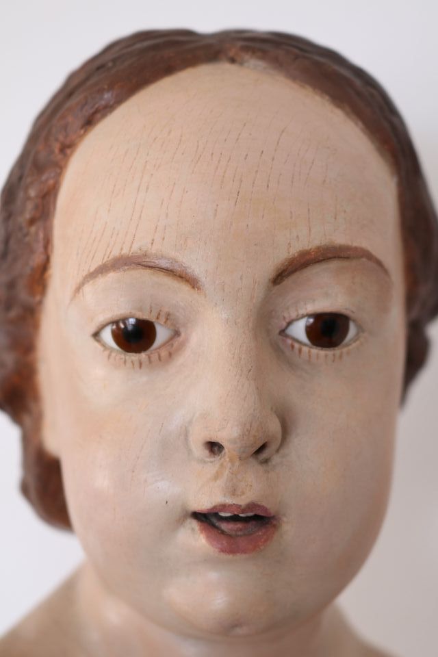 Escultura talla de madera del Niño Jesús S. XVIII