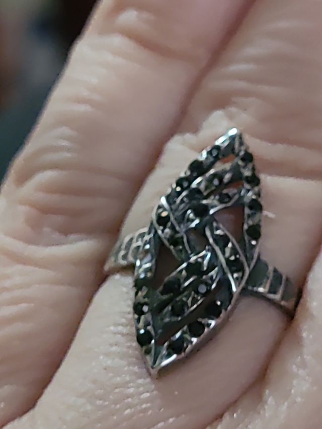 Anillo plata y azabache