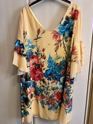 Vestido con estampado floral talla xl