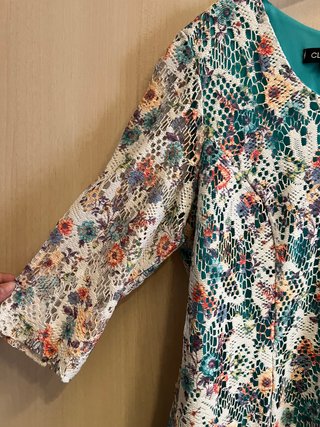 Vestido estampado de cloche talla xl
