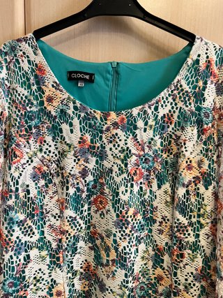 Vestido estampado de cloche talla xl