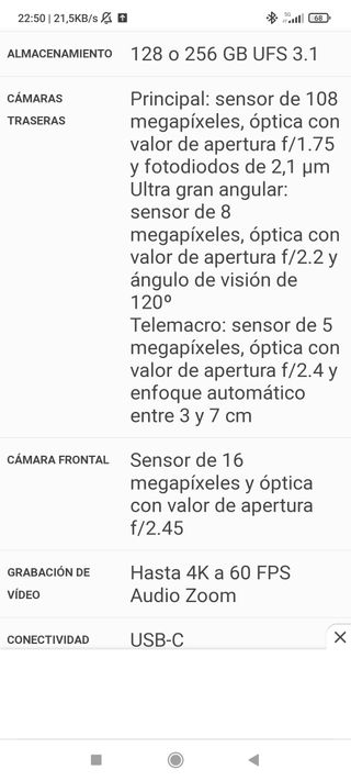 XIAOMI 11T 5G NEGRO 256Gb