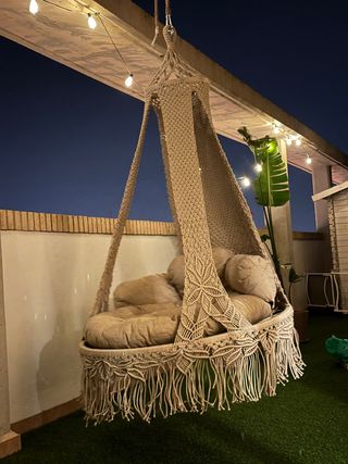 columpio jardin macrame