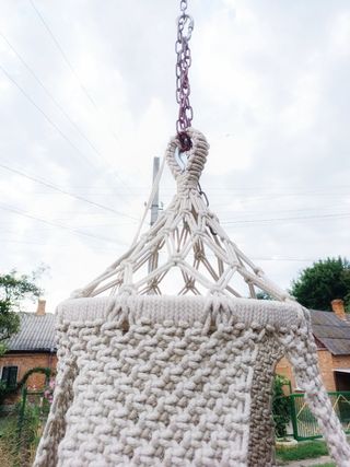 columpio jardin macrame