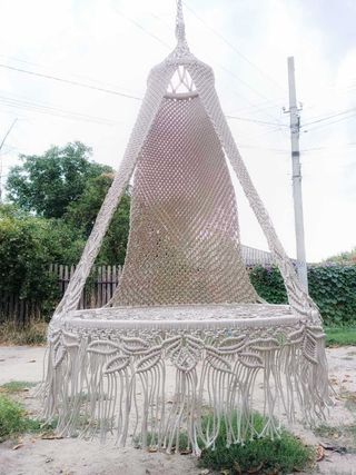 columpio jardin macrame