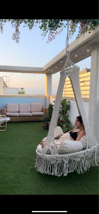 columpio jardin macrame