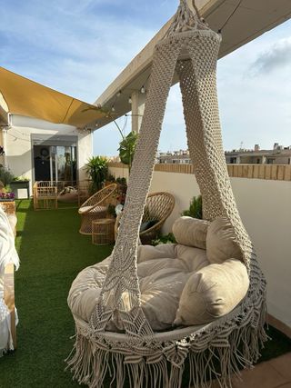 columpio jardin macrame