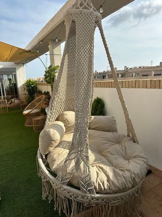 columpio jardin macrame