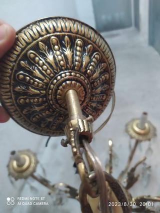 Lámpara de araña de bronce