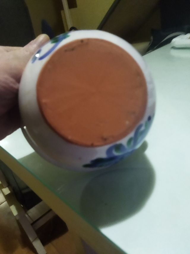 antiguo mortero. cerámica..granadina