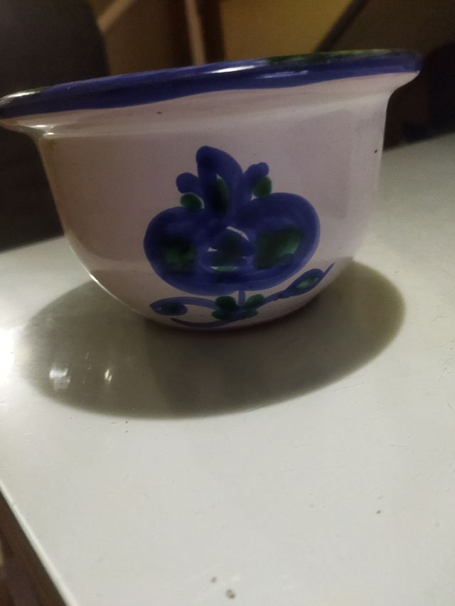 antiguo mortero. cerámica..granadina