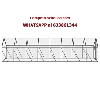 Pajarera de aluminio 1,79x8x1,85 m