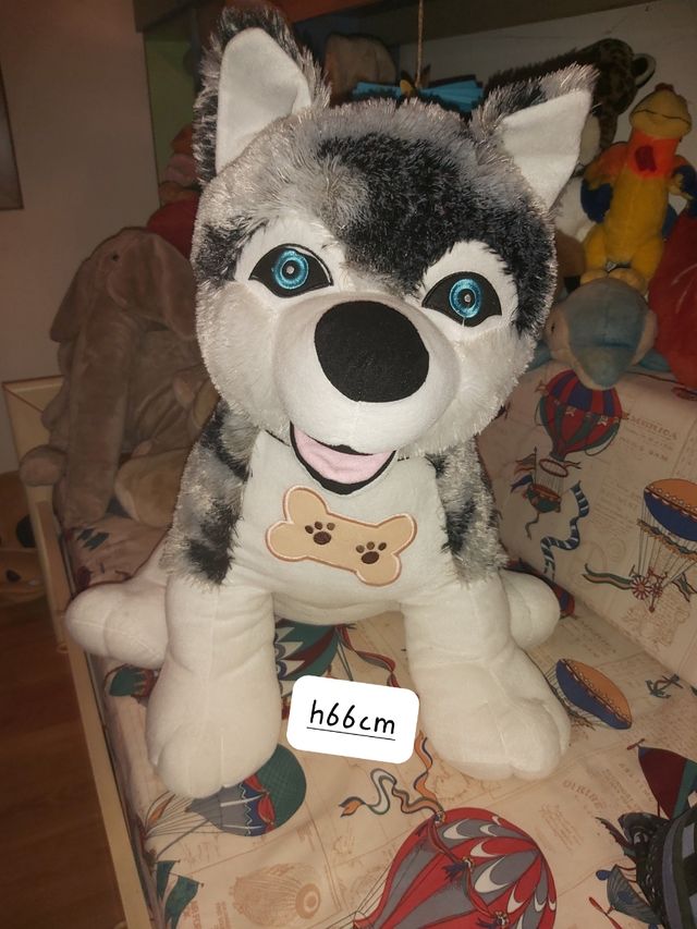Perro Husky Peluche Gigante Perro Husky Peluche M Gigante Grande