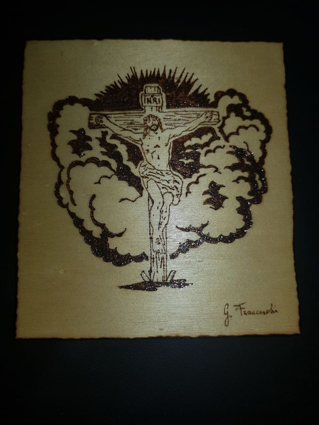 Pirografia crocifissione