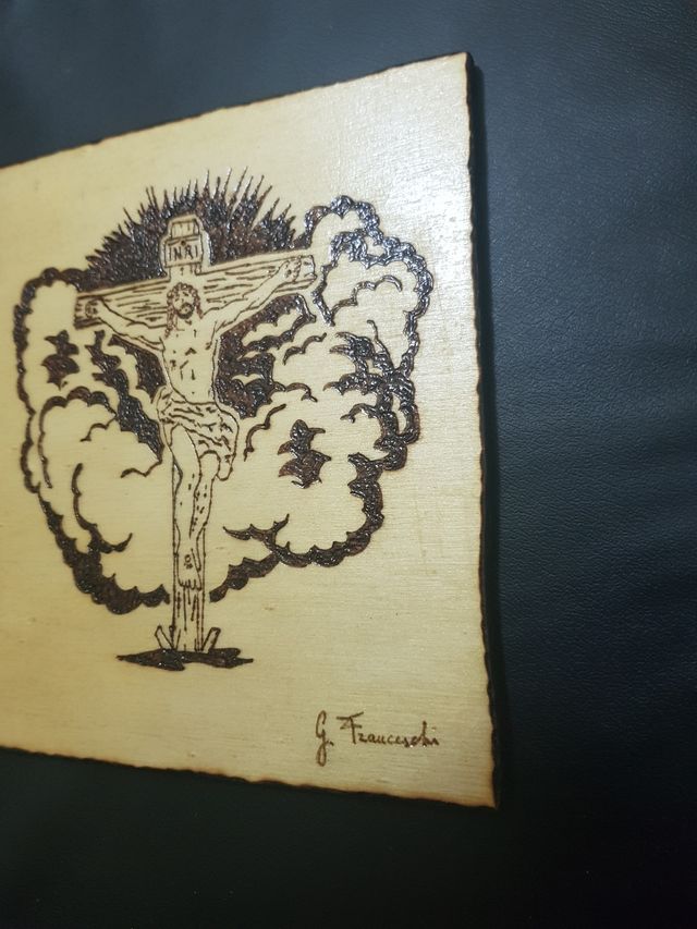 Pirografia crocifissione