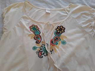 Blusa beige Camaieu, boho-chic