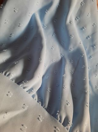 Vestido corto plumetti azul bebé