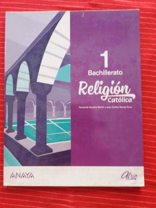 Libro religión de Anaya 1° bachillerato