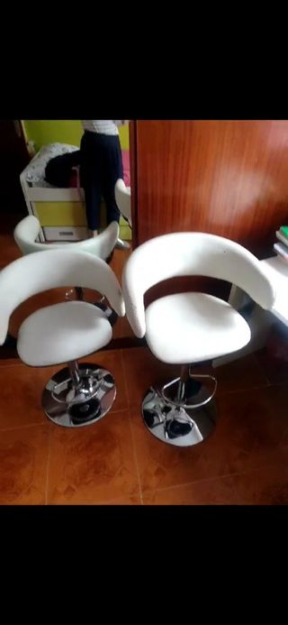 Taburetes alto,bajo giratorio piel