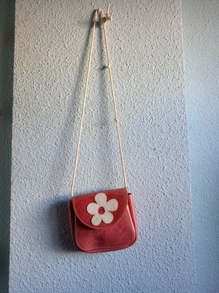 Bolsito monedero flor cuero