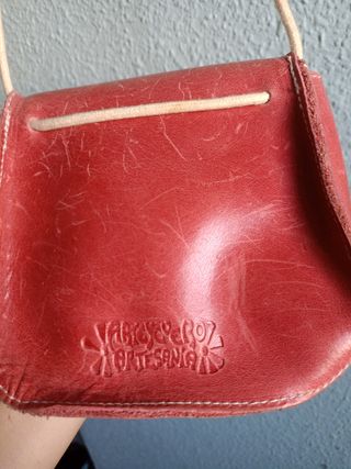 Bolsito monedero flor cuero