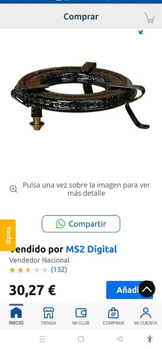 Difusor paellero a gas