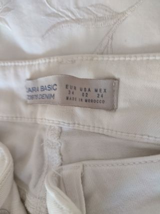 PANTALÓN VAQUERO BLANCO PITILLO