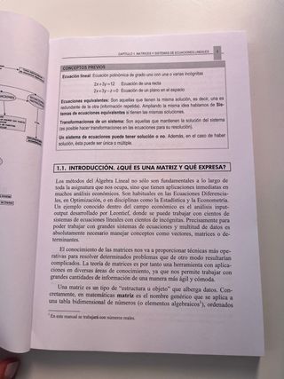 Álgebra lineal para grados en ciencias sociales